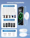 Magnetic Wireless Magsafe Charger iPhone: Charging Pad for iPhone 17/16/15/14/13/12 Series & AirPods Pro 4-2, Strong Magnet, Dual Ports, Case-Friendly, Lightweight for Travel Home Office Desk