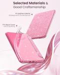 MoKo Case for All-New 7" Kindle Paperwhite 2024 12th Gen&Kindle Colorsoft Signature Edition 2024,Ultra Clear Soft Flexible Glitter TPU Back Cover Light Shell with Auto Wake/Sleep, Glitter Pink