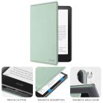 CoBak Case with Stand for Kindle Paperwhite 12th Gen 2024 Released (7") & Kindle Colorsoft Signature Edition - Durable PU Leather Cover with Auto Sleep Wake, Card Slot, Hand Strap Feature, Sage Green