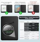 MoKo Detachable Magnetic Case for All-New 7" Kindle Paperwhite 12th Generation 2024 & Kindle Colorsoft 2024/2025,Ultra Clear Back Scratch-Proof Light & Shell Cover with Auto Wake/Sleep, Jade Green