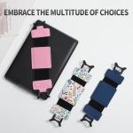 MoKo Soft Hand Strap for 6-8" Kindle eReaders Fire Tablet Kindle/Kobo/Voyaga/Lenovo/Sony Kindle E-Book Tablet, Black High-Elasticity Versatile Hand Strap Lightweight Finger Grip Holder, Flowers