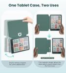 MoKo Detachable Magnetic Case for All-New 7" Kindle Paperwhite 12th Generation 2024 & Kindle Colorsoft 2024/2025,Ultra Clear Back Scratch-Proof Light & Shell Cover with Auto Wake/Sleep, Jade Green