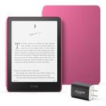 Amazon Kindle Paperwhite Bundle: Includes, Amazon Kindle Paperwhite 16GB | Raspberry, Plant-Based Leather Cover | Raspberry, & Power Adapter
