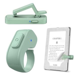 Page Turner Ring for Kindle,Remote Control for iPhone iPad Android Tablets E-Readers,Clicker Page Turner for Kindle Accessories for Camera Video Record&Shutter Selfie (Green)