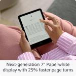 Amazon Kindle Paperwhite Bundle: Includes, Amazon Kindle Paperwhite 16GB | Raspberry, Plant-Based Leather Cover | Raspberry, & Power Adapter