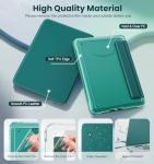 MoKo Detachable Magnetic Case for All-New 7" Kindle Paperwhite 12th Generation 2024 & Kindle Colorsoft 2024/2025,Ultra Clear Back Scratch-Proof Light & Shell Cover with Auto Wake/Sleep, Jade Green