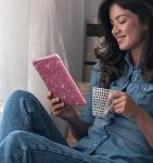 MoKo Case for All-New 7" Kindle Paperwhite (12th Generation-2024) and Kindle Colorsoft Signature Edition 2024 Ultra Thin Clear Flexible Transparent TPU Skin Bumper Back Cover Shell, Clear Glitter