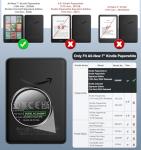 MoKo 2 Pack Screen Protector for 7" Kindle Paperwhite 12th Generation 2024 and Kindle Colorsoft Signature Edition, Anti-Glare Premium PET Full-Coverage Protective Film Matte for Boox Go 7,Kobo Libra