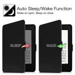 Fintie Slimshell Case for 6" Kindle Paperwhite 2012-2017 (Model No. EY21 & DP75SDI) - Lightweight Protective Cover with Auto Sleep/Wake (Not Fit Paperwhite 10th & 11th Gen), Black