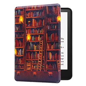 Qualnice Case for All-New Kindle Paperwhite with 7" Display (12th Gen 2024 Release) and Kindle Colorsoft 7" (Model No SA569P) with Auto Wake/Sleep, Library