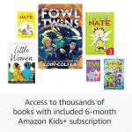 Amazon Kindle Kids 16GB (newest model) - If it breaks, we will replace it, includes ad-free books and cover, with glare-free display, faster page turns - Space Whale