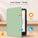 Fintie Case for 7" All-New Kindle Paperwhite (12th Generation, 2024) and Kindle Colorsoft - Slim Lightweight Shell PU Leather Protective Cover with Auto Sleep/Wake, Agave Green