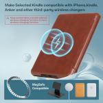 CoBak Lightweight Stand Case for 7" Kindle Paperwhite 12th Gen 2024 and Kindle Colorsoft with Right Hand Strap - Compatible with iPhone MagSafe, for Samsung/Belkin/Anker Wireless Charging Pads