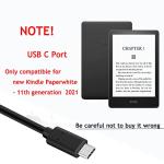 TONIWA 5Ft USB C Charger Compatible with Kindle Paperwhite 11th 12th Generation,Kindle Paperwhite Signature Edition 2021 2024