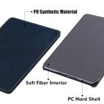 BOZHUORUI Slim Case for Kindle Paperwhite 11th Generation and Kindle Paperwhite Signature Edition eReader (6.8 inch, 2021 Release) - PU Leather Lightweight Cover with Auto Wake/Sleep (Navy Blue)