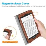 Fintie Stand Case for 6" Kindle Paperwhite (Fits 10th Generation 2018 and All Paperwhite Generations Prior to 2018) - Premium PU Leather Sleeve Cover with Card Slot and Hand Strap, Vintage Brown