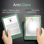 MoKo 2 Pack Antiglare Screen Protector for 6" All-New Kindle 11th Generation 2024/2022, Kobo Clara, Kobo Nia and PocketBook, Full Coverage Premium PET Protective Film Matte Screen Protector Matcha