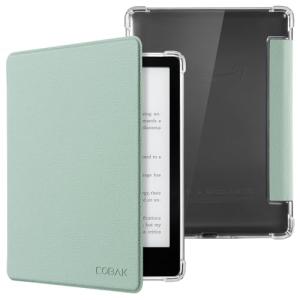 CoBak Case for Kindle Paperwhite (6.8" 11th Generation 2021 Released) & Paperwhite Signature Edition- New PU Leather Cover and Clear Soft Silicone Back Cover with Auto Sleep Wake Feature