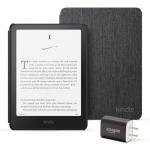 Amazon Kindle Paperwhite Bundle: Includes, Amazon Kindle Paperwhite 16GB | Black, Fabric Cover| Black, & Power Adapter