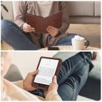 Fintie Case for 7"/6.8" Kindle Paperwhite(12th/11th Generation-2024/2021) and Kindle Colorsoft - Book Style Folio Durable Vegan Leather Cover with Auto Sleep/Wake, Brown