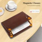 Fintie Case for 7"/6.8" Kindle Paperwhite(12th/11th Generation-2024/2021) and Kindle Colorsoft - Book Style Folio Durable Vegan Leather Cover with Auto Sleep/Wake, Brown