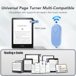 Remote Control Page Turner for Kindle Paperwhite Oasis Kobo eReaders,Kindle Clicker Page Turner Accessories for iPhone,iPad, Android Tablets Reading Novels,Video Record&Shutter Selfie (Blue)