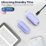 DATAFY [Case-Friendly] Page Turner for Kindle Paperwhite Oasis Kobo eReaders, Camera Camcorder Remote Controls, Page Turner Clicker for ipad Tablets Reading Novels with Wrist Strap Storage Bag Purple