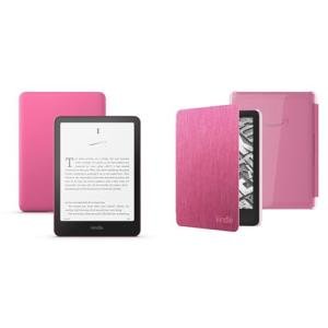 Kindle Paperwhite Clear Case Bundle: Includes Amazon Kindle Paperwhite 16GB (newest model) | Raspberry & Clear Back Case | Raspberry