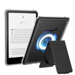 MoKo Magnetic Case for 7" Kindle Paperwhite 12th Gen 2024 & Kindle Colorsoft Signature Edition, Stand Cover Ultra Thin DIY Clear Case with Wireless Charging Fully Covered Shell, Black