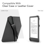SEPTBEAM Ergonomic Silicone Hand Strap Holder for Kindle and Teblets - Handed Reading, Minimize Drops & Fatigue for Kindle Paperwhite/Kobo/Oasis/E-Book/Mini Teblets/Phone(Black)