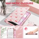 Pink Cherry Bow Case for 7"/6.8" eReaders,Compatible with Kindle Paperwhite 12th/11th Gen,MEEBOOK,Pocketbook,Colorsoft, Cute Stand Hand Strap Book Cover Sleeve Ebook Gifts Accessories 2024 2025