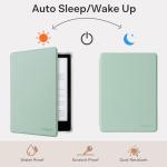 CoBak Case for Kindle Paperwhite (6.8" 11th Generation 2021 Released) & Paperwhite Signature Edition- New PU Leather Cover and Clear Soft Silicone Back Cover with Auto Sleep Wake Feature