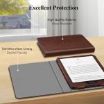 Fintie Case for 7"/6.8" Kindle Paperwhite(12th/11th Generation-2024/2021) and Kindle Colorsoft - Book Style Folio Durable Vegan Leather Cover with Auto Sleep/Wake, Brown