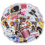 TriluckyDeco Black Girl Bookish Reading Stickers for Kindle Paperwhite Case,Book Lover Booktok Quote Tok Club Booknerd Bookworm Bookstagram Scrapbook Journal Cover Supplies Aesthetic Cute Vinyl 50Pcs