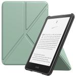 MoKo Case for All-New 7" Kindle Paperwhite (12th Generation-2024) and Kindle Colorsoft Signature Edition 2024, Origami Standing Shell Case with Magnetic PC Back Cover, Agave Green