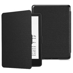 Fintie Slimshell Case for 6.8" Kindle Paperwhite (11th Generation-2021) and Kindle Paperwhite Signature Edition - Premium Lightweight PU Leather Cover with Auto Sleep/Wake, Black