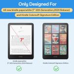 CoBak 2 Pack Matte Tempered Glass Screen Protector for 7" Kindle Paperwhite 12th Gen 2024 & Kindle Colorsoft Signature Edition, Kobo Aura 2 - Fingerprint Resistant, Anti-Bubble - 9H Hardness Film