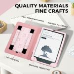 Pink Bow Case for 7"/ 6.8“ Kindle Paperwhite 12th/11th Generation,Hand Strap Stand Book Cover Sleeve for Kindle Colorsoft Signature Edtion,2025 Cute Coquette Ereader Ebook Gifts