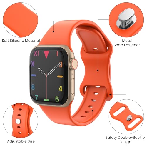 18-Pack Silicone Bands for Apple Watch Sizes