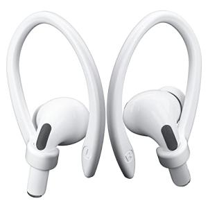 ICARERSPACE 2 Pairs AirPods Ear Hooks for AirPods Pro 2, Pro, 4, 3, 2 & 1 - Upgraded Anti Slip Sports Clip Hooks - White