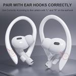 ICARERSPACE 2 Pairs AirPods Ear Hooks for AirPods Pro 2, Pro, 4, 3, 2 & 1 - Upgraded Anti Slip Sports Clip Hooks - White