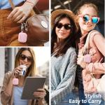 Lerobo for Airpods 4 Case Cover with Cleaner Kit, Cute Flower Engraved Silicone Protective Case Cover with Keychain Compatible with Apple Airpods 4 Case 2024 for Women and Girls, Pink