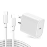 USB C Fast Charger for Airpods 4 Gen,AirPods Pro 2nd/3rd Gen,AirPods Max 2024,iPhone 15 16 17,iPad, iPad Pro - 6.6ft USB-C Cord, 20W PD Power Adapter