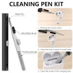 Ljusmicker for AirPods 4 Case 2024 with Cleaner Kit,Soft Silicone Protective Cover for Apple AirPods 4th Generation Cases for Women Men,AirPod 4 Case Accessories with Keychain-Black