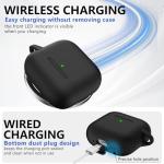 Ljusmicker for AirPods 4 Case 2024 with Cleaner Kit,Soft Silicone Protective Cover for Apple AirPods 4th Generation Cases for Women Men,AirPod 4 Case Accessories with Keychain-Black