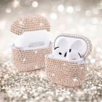 VISOOM Cute Jewelry Case for Airpods 4 Cases 2024 Cover Women, Sparkly Air pods 4 Gen Case Hard TPU Airpod Cases 4th Generation Glitter iPods 4 Cas with Bling Keychain for iPods Earbuds Airpods 4th