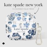 kate spade new york AirPods 4 Protective Case with Keychain Ring - Flowerbed Blue, Compatible with AirPods 4th Generation