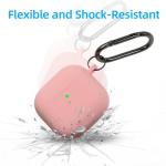 Compatible with AirPods 4 Case, Premium Soft Silicone Protective Case Cover for Apple AirPods 4th Generation with Cleaner Kit Keychain Accessories for Women Girls (Pink, for AirPod 4 case)