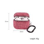 Sparkly Case Compatible with AirPods 4 Generation(2024) with Keychain,Shockproof Protective Premium Bling Rhinestone Cover Skin for AirPods 4 Charging Case (Black for 4rd)