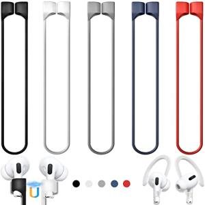 5 Pack Ultra Strong Magnetic AirPods Pro Straps, Anti-Lost Neck Cord for AirPods Pro 3 2025,AirPods 4th, AirPods Pro 2nd/1st, AirPod 3rd, AirPod 2nd/1st - 5 Pcs Silicone Sports Lanyard and 2 Ear Hook